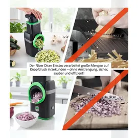 Genius Nicer Dicer Electro Gemüsereibe 25-tlg. Schwarz/Grün