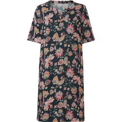 Baumwoll-Kleid, Druck marine, 38