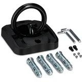 Relaxdays Wand- und Bodenanker Diebstahlsicherung für Fahrrad und Motorrad 14 mm Bügel Schwarz