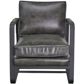 LC Home Ledersessel Kansas schwarz