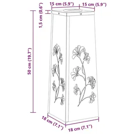 vidaXL Solarleuchte Stahl 18 cm x 18 cm x 50 cm 2er Set rostig