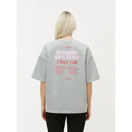LeGer By Lena Gercke LeGer T-Shirt Lotte, LeGer by Lena Gercke großer Rückenprint, locker geschnitten grau M (38)