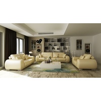 JVmoebel Sofa Ledersofa Couch Wohnlandschaft Garnitur Modern Sofa neu 3+2 Sitzer, Made in Europe beige