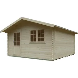 Gartenhaus KIEHN-HOLZ "Dieselsberg", beige (naturbelassen), Fußboden im Gartenhaus, Holz, Gartenhäuser, aus naturbelassenem Fichtenholz