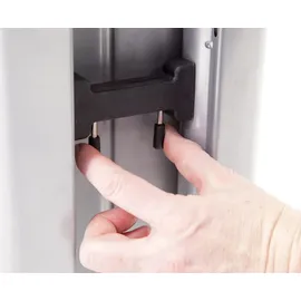 Hammerbacher Eckschreibtisch VUS82/N nussbaum nachbildung/silber