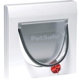PetSafe Katzenklappe Staywell Klassik, 4 Verschlussoptionen, Für Haustiere bis 7 kg, Maße 22,3 cm x 22,3 cm, Weiß
