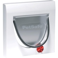 PetSafe Katzenklappe Staywell Klassik, 4 Verschlussoptionen, Für Haustiere bis 7 kg, Maße 22,3 cm x 22,3 cm, Weiß