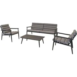 Lesli Living Lounge-Set "Harper Stone" anthrazit/hellgrau - Grau/Hellgrau