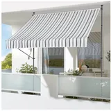 Konifera Klemmmarkise 350 x 150 cm Grau/Weiß