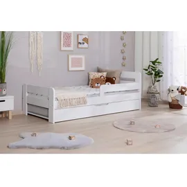 MID.YOU Ausziehbett Bennet 90 x 200 cm Birke, Kiefer massiv weiß