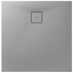 BREUER Duschwanne »Modern Line Steinoptik«, Mineralguss, steingrau, quadratisch