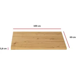 Küchen Arbeitsplatte 100cm 38 mm Küchenzeile Küchenblock Eiche Artisan Eko Stilo