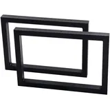 [en.casa] - Tischgestell Lunderskov 2er-Set Stahl 35x50cm Schwarz