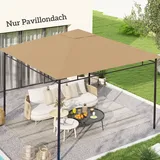 Outsunny Pavillon-Ersatzdach 2,98 x 2,95 m Beige