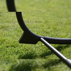 Chillroi Schaukelgartenstuhl Liegestuhl 62 x 162 x 80 cm grau