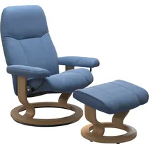 Stressless Relaxsessel STRESSLESS "Consul", blau (lazuli blau), B:76cm H:100cm T:71cm, Sessel, Relaxsessel, mit Classic Base, Größe M, Gestell Eiche