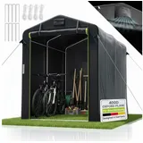 Juskys Juskys® Gerätezelt S - 3,6 m3 Outdoor Unterstand mit Fenster & Tür, 180x120x165 cm, wasserfeste Plane & Metallrahmenkonstruktion, Schutz im Außenbereich