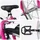 vidaXL Kinderfahrrad 24 Zoll pink/weiß