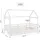 Homestyle4u Hausbett 2522 90 x 200 cm Kiefer massiv weiß