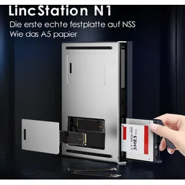 LincPlus LincStation N1 6-Bay NAS Server | 16GB RAM | 128GB eMMC | 2X SATA HDD + 4X M.2 NVMe SSD | Intel Celeron Quad-Core | 2.5GbE | 4K HDMI | 2 Jahre Garantie | Network Attached Storage (Diskless)