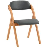 SoBuy Klappstuhl FST92, Esszimmerstuhl Gartenstuhl Klappbar, Küchenstuhl, Holzstuhl, Klappstuhl mit Rückenlehne, bis 120 kg Belastbar, für Balkon & Küche grau