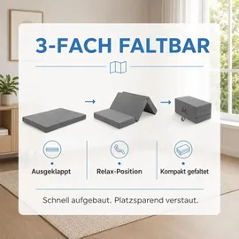 Arensberger Luisa Faltmatratze 90 x 200 cm H3 Polyester