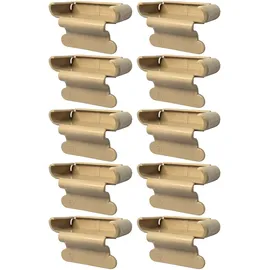 cyclingcolors 10x Lattenhalter Monolatte 53 x 8 mm Kunststoff für Lattenrost Holzrahmen Bett Endkappen Befestigung Lasche Klammer Schraube, beige
