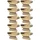 cyclingcolors 10x Lattenhalter Monolatte 53 x 8 mm Kunststoff für Lattenrost Holzrahmen Bett Endkappen Befestigung Lasche Klammer Schraube, beige