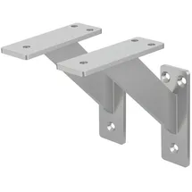 ML-Design 2 Stück Regalhalterung 120x120 mm, Silber, Aluminium, Schwebende Regalhalterungen, Regalwinkel, Wandhalterung für Regalbrett, Regalträger