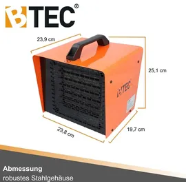 Btec Heizlüfter 3000 W orange/schwarz