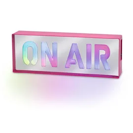 Moses moses. Let's play LED-Lichtbox On Air – Leuchtkasten mit verspiegeltem Farbwechsellicht & Neon-Effekt, in Geschenkbox als Spieleabend-Deko