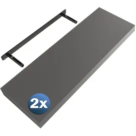 CASARIA Wandregal 70 x 3,8 x 23 cm Grau