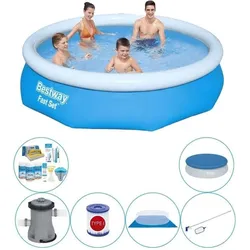 Bestway Fast Set 305x76 cm Rund -Swimming Pool Plus Zubehör EINHEITSGRÖSSE