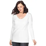 sheego Langarmshirt in weiß | Gr.: 44/46,
