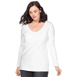 sheego Langarmshirt in weiß | Gr.: 44/46,