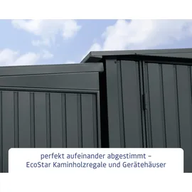 EcoStar Kaminholzregal Trend-V Typ 1 graualuminium