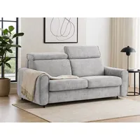 Beautysofa Schlafsofa Pavarti modernes Sofa mit italienischem Klappmechanismus und Matratze, mit Bettkasten, verstellbaren Kopfstützen und Schlaffunktion, in 3 Größen & 8 Farben grau 234 cm x 105 cm x 100 cm
