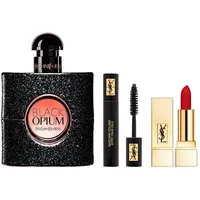 Yves Saint Laurent Black Opium Set- 50ml edP + 2ml Mascara Volume Effet Faux Cils + 1,3g Lippenstift