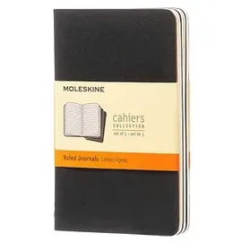 Moleskine Cahier pocket. Ruled. Black Cover. 3er Pack