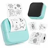 Phomemo M02X Taschendrucker - Mini Thermodrucker für Handy Tragbarer Bluetooth Sticker Drucker, 203 DPI, Compatible with Smartphone und Tablet, für Journal, Studiennotizen, to-Do-Liste, Grün