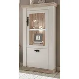 inn.furn Vitrine Rovola 71 x 146 x 37 cm Weiß