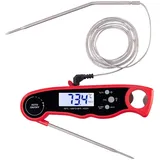 Digitales Fleischthermometer mit doppelter Sonde und Alarmfunktion