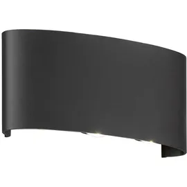Fischer & Honsel Außenleuchte Metall, Glas, 17 cm, 1 Stk., schwarz
