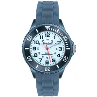 Brecjon Kinder Armbanduhr Jungen Mädchen Lernuhr Silikonuhr Kids 5ATM wasserdicht Leuchtzifferblatt marine blau 2002