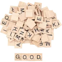 200 Stück Holzbuchstaben,Holzbuchstaben Scrabble,Buchstaben Holz,Scrabble Buchst