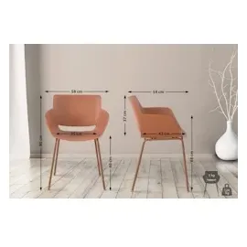 CLP 2er Set Gartenstuhl Alpena I wetterfest und UV-beständig I Metallgestell I Sessel für draußen I Esszimmerstuhl