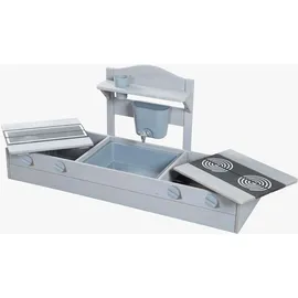 roba Sandkasten 2 in 1 mit Matschküche grau