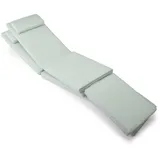 DIVERO 2x Liegenauflage für Deckchair Steamer Liegestuhl-Auflage Polster grau