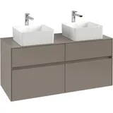 Villeroy & Boch Collaro Waschtischunterschrank | für 2 Aufsatzecken | Breite 1200 mm##Für Collaro 4A1840 (D: mm) Mit LED- .. C044B0VM