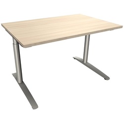 fm Büromöbel Schreibtisch »Fastline« 120 cm C-Fuß braun, 120x85x80 cm